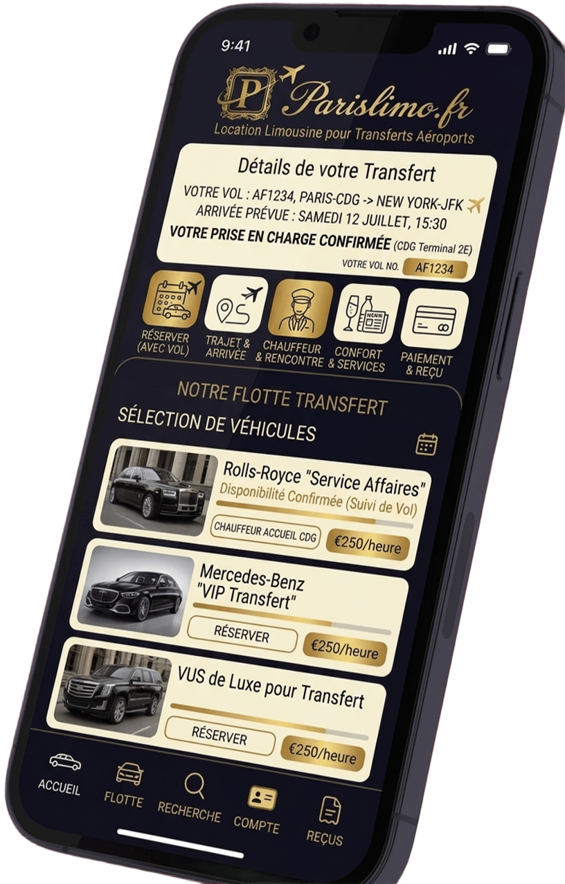 Location limousine Paris Transfert aéroport